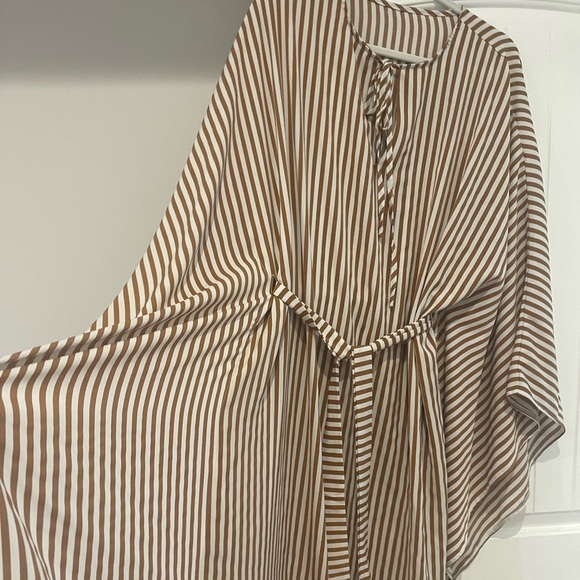 Striped Maxi Dress - Brown and White - Picture 5 of 7